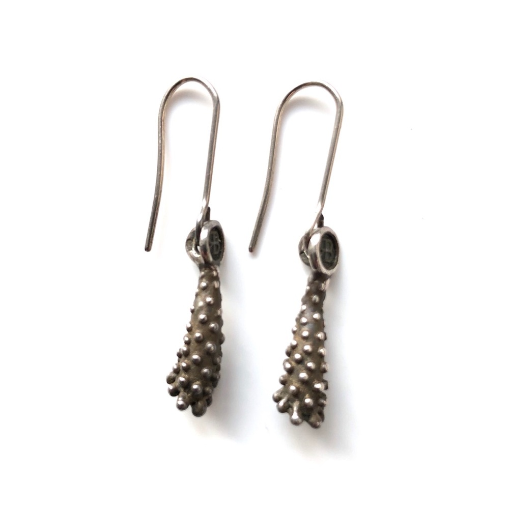Vintage Sterling Silver Drop Earrings - Picture 3 of 3
